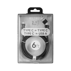 Bytech USB C to USB C Cable 6Ft