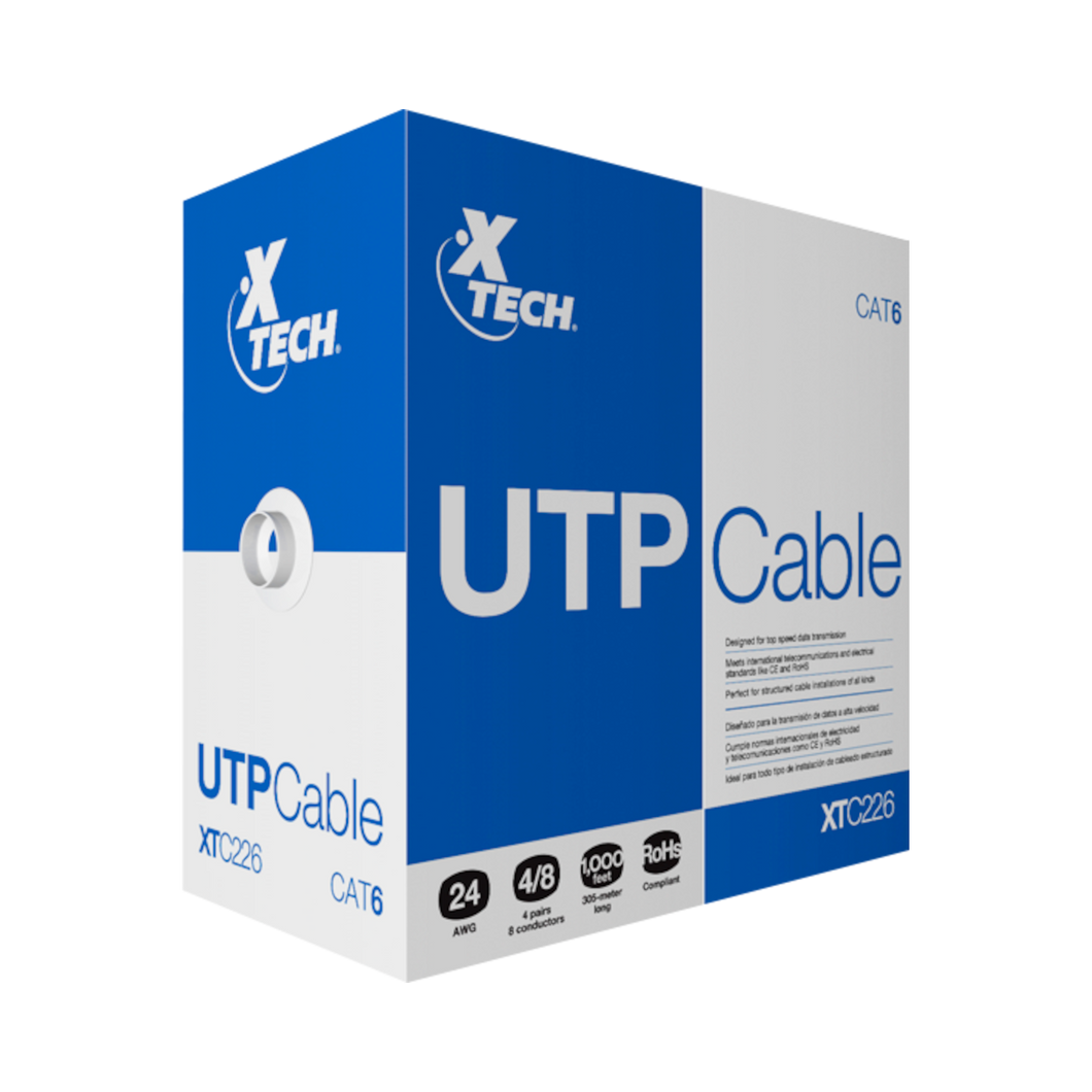 Xtech UTP Cable Cat6 Box 1000ft.
