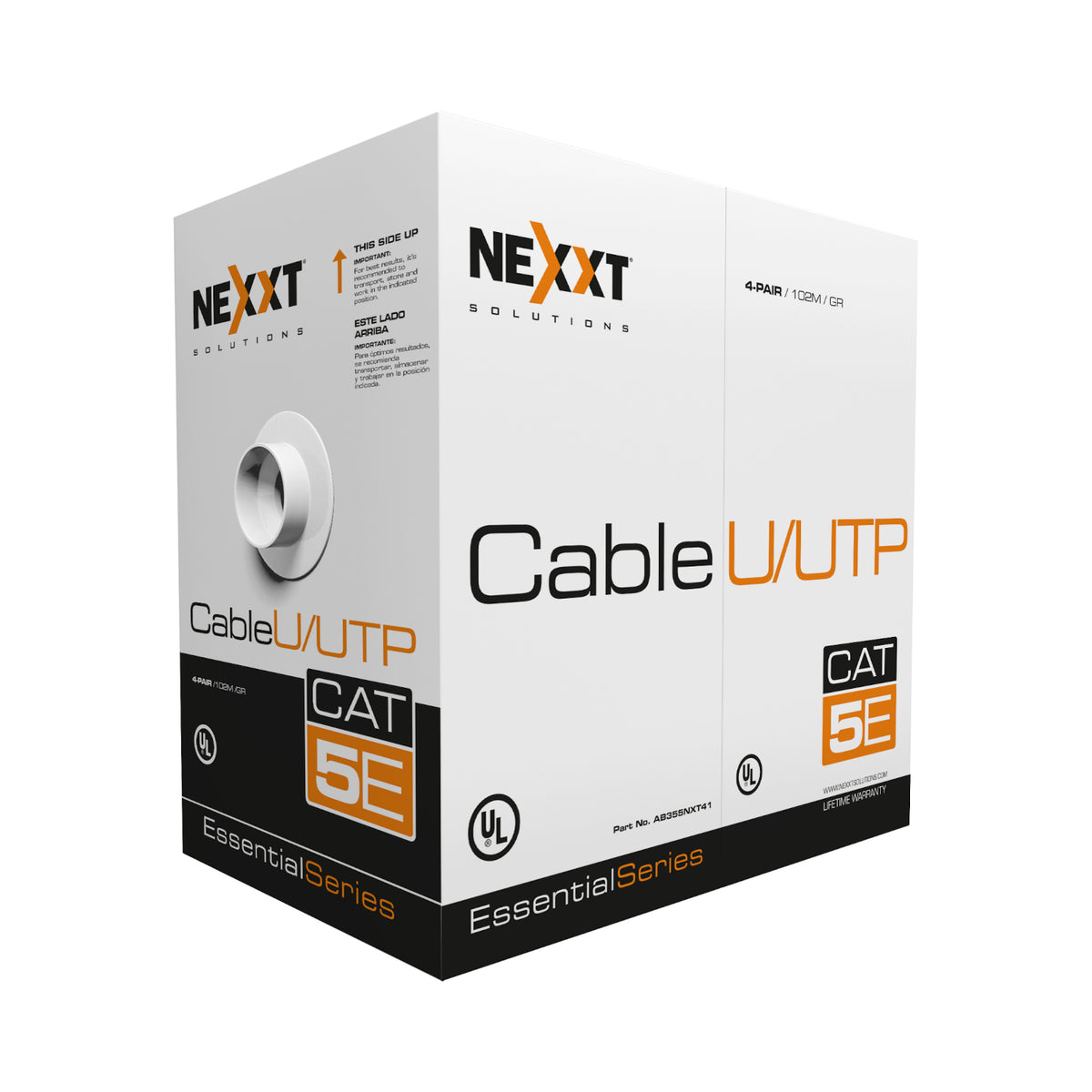 Nexxt U/UTP Cable 4 Pairs Cat5e, 25AWG Gauge, 328 ft