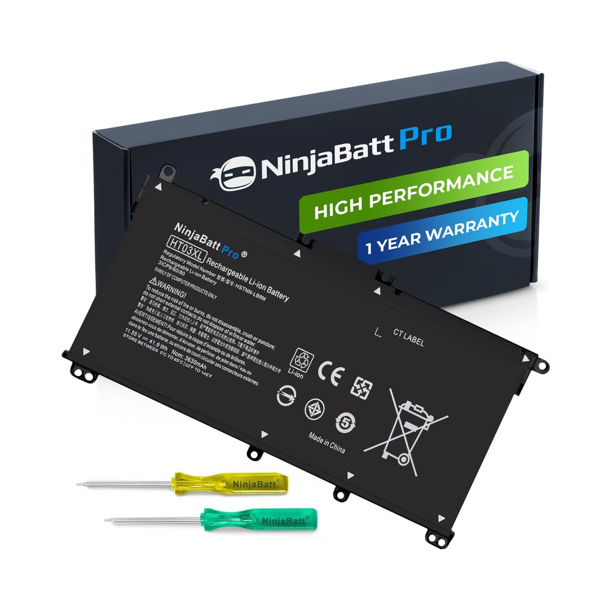 NinjaBatt Replacement Laptop Battery for HP