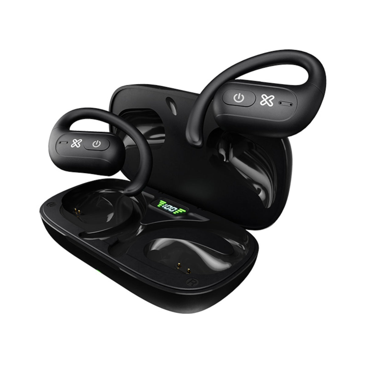 KlipXtreme KOE-250BK Open-Ear Bluetooth Earbuds Black