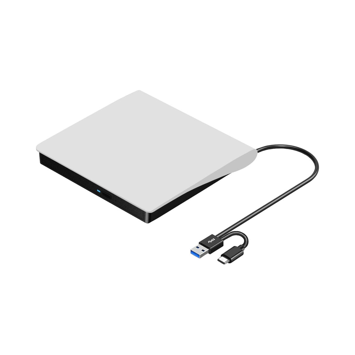Portable USB-C CD/DVD Writer White