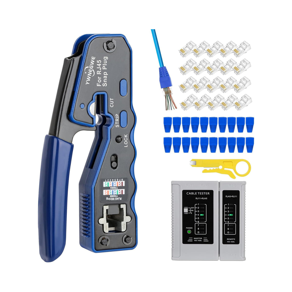 Generic K09 RJ45 Pass-Through Crimp Kit w/ Tester