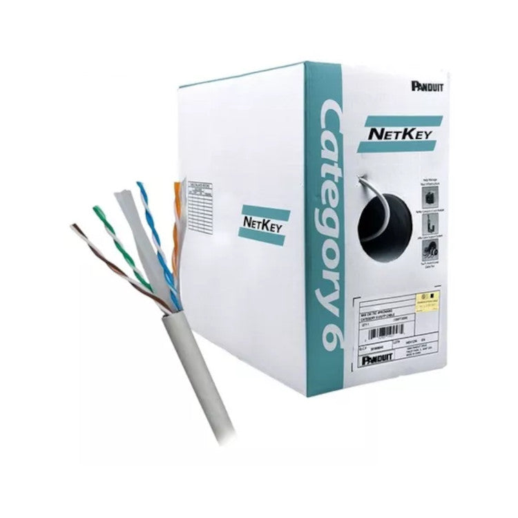 Panduit Cat6 U/UTP Ethernet Cable 1000 ft Box Gray