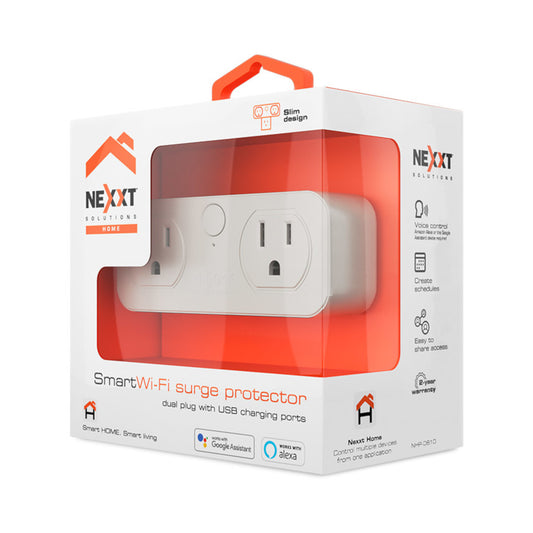 Nexxt Smart Wi-Fi Dual Plug 110V