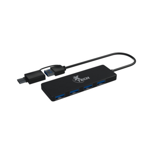 Xtech 4-port USB 3.0 Hub USB Type-A and Type-C