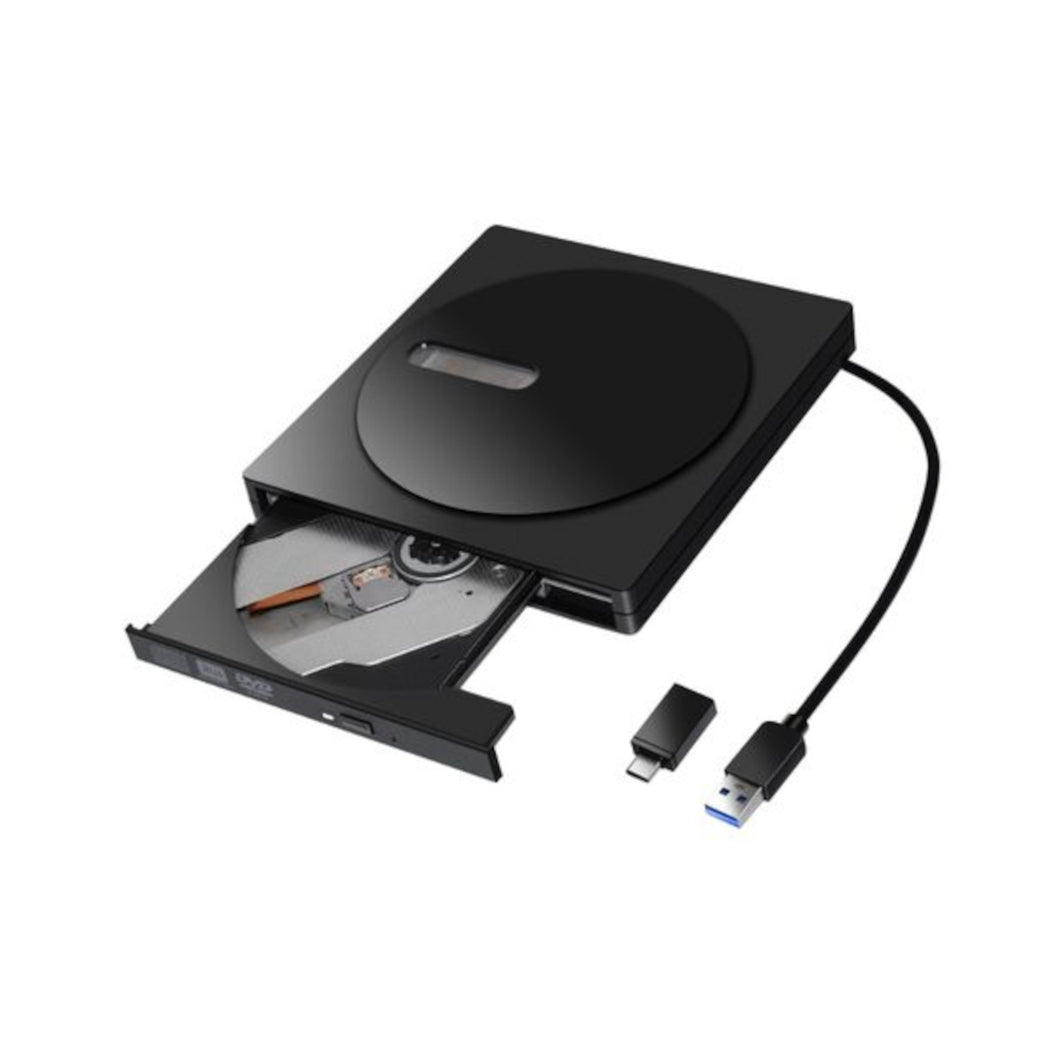 USB-C 3.0 Slim External DVD RW CD Writer Black
