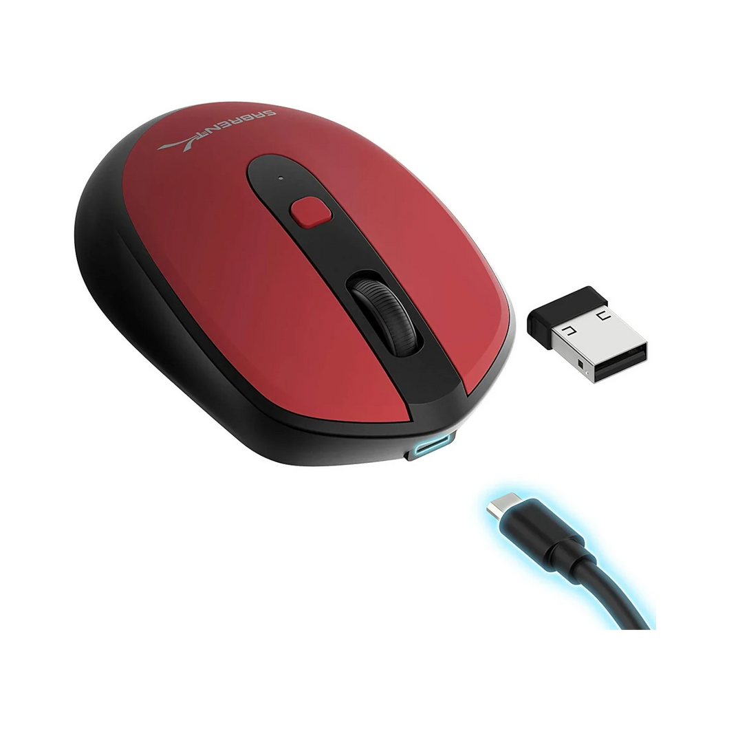 Sabrent Rechargeable Wireless Mouse Red