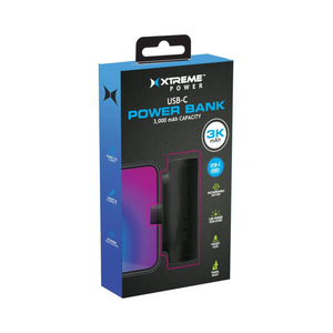 Xtreme USB C Mini Power Bank Black