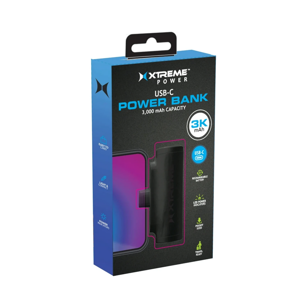 Xtreme USB C Mini Power Bank Black