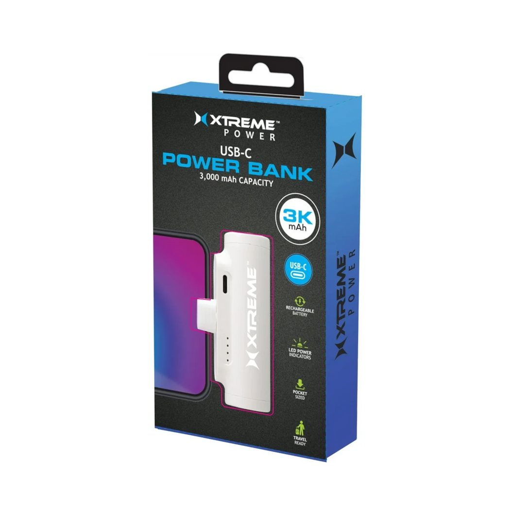 Xtreme USB C Mini Power Bank White