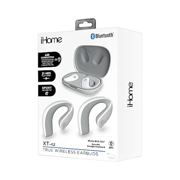 iHome XT-42 Wireless Earbuds White