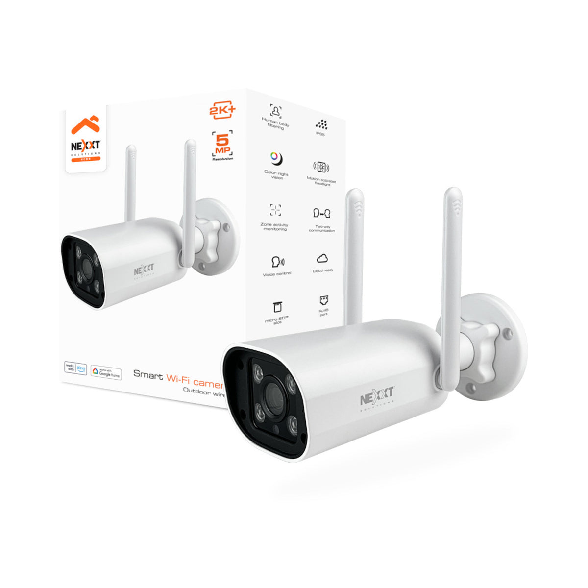 Nexxt NHC-OF10 5MP 2K+ Outdoor Wi-Fi Camera