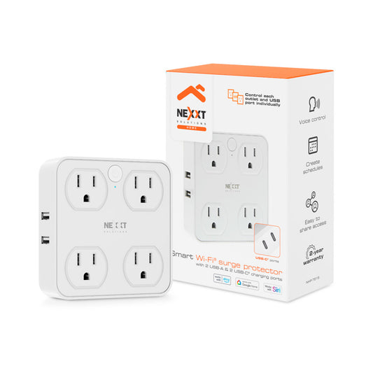 Nexxt NHP-T615 4-Outlet Smart Power Strip