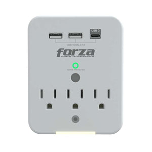 Forza FWT-331USBC 3-Outlet Surge Protector