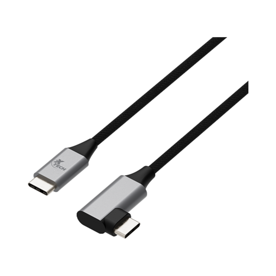 XTech USB-C 2.0 male cable with angle plug 3m