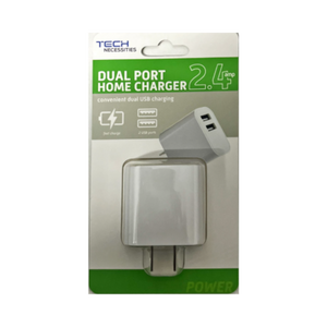 Tech Necessities Dual Port USB-A 2.4A Charger