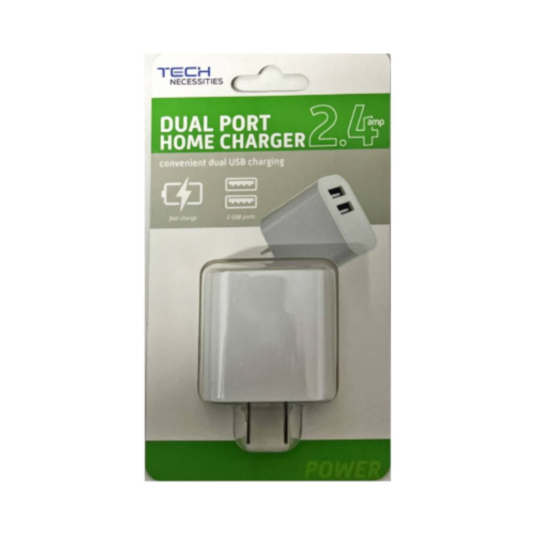 Tech Necessities Dual Port USB-A 2.4A Charger