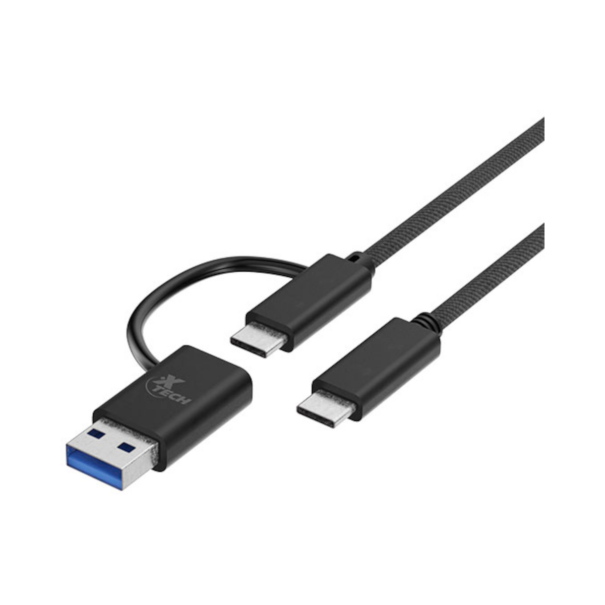 Xtech XTC532 2-in-1 USB-C to USB-C/A cable