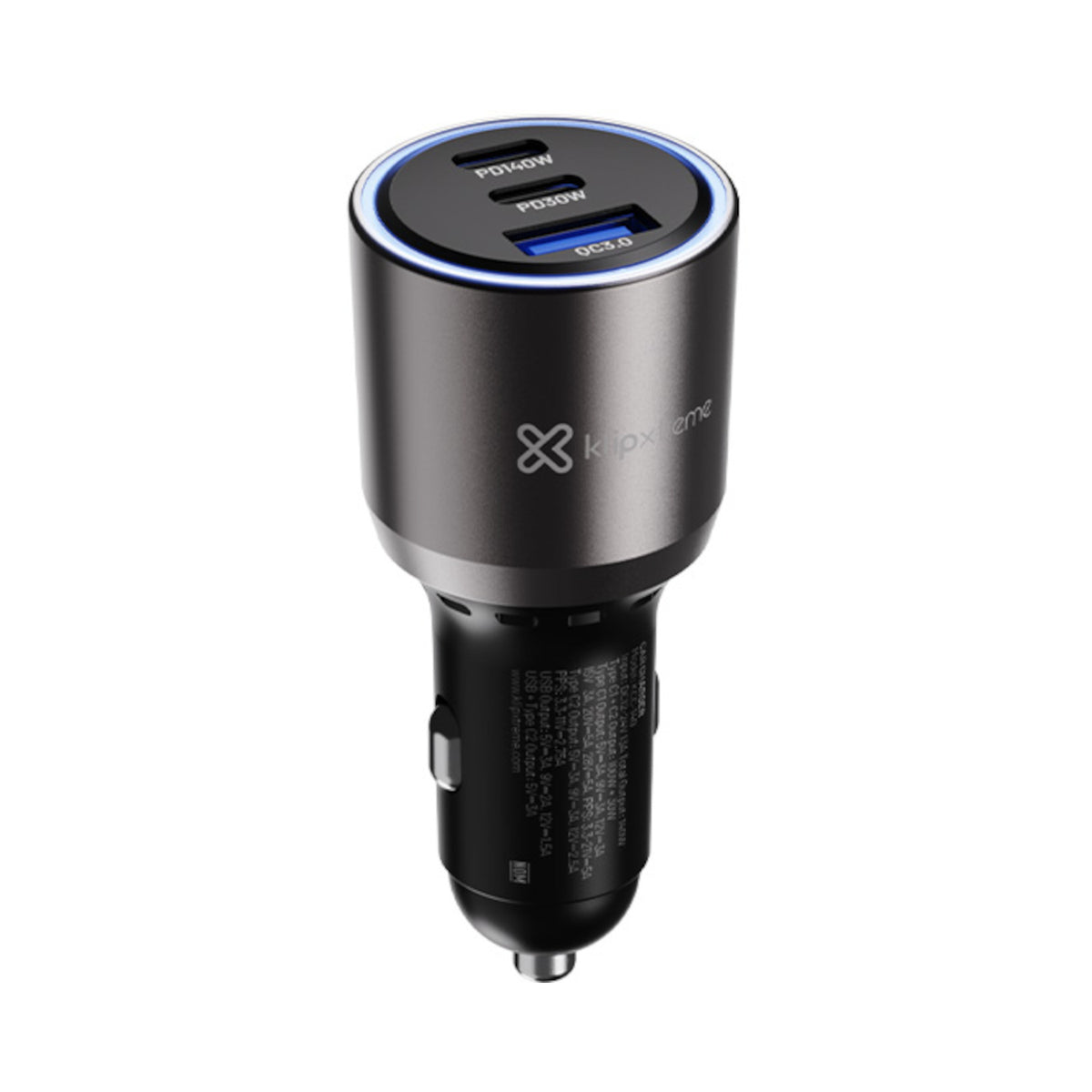 KlipX PowerCar 140 140W 3-port car charger