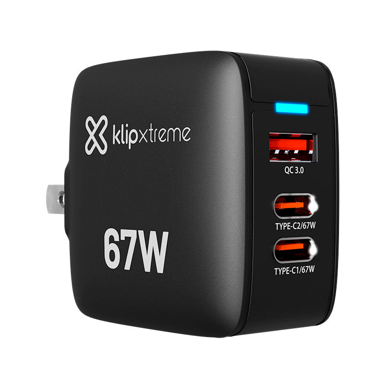 KlipX PowerWall 67 67W 3-port GaN wall charger