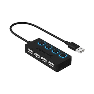 Sabrent HB-UMLS 4-port USB 2.0 Hub with Power Switch