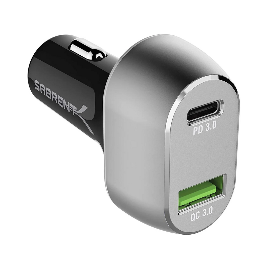 Sabrent CH-PDQC 63W Dual USB Car Charger