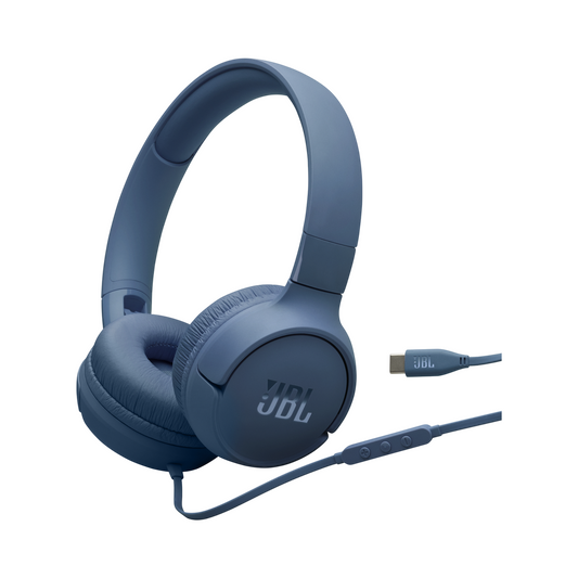 JBL Tune 520C USB-C wired Blue headphones
