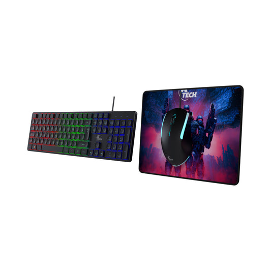 Xtech XTK535S Hasha3-in-1LED Gaming Keyboard+Mouse