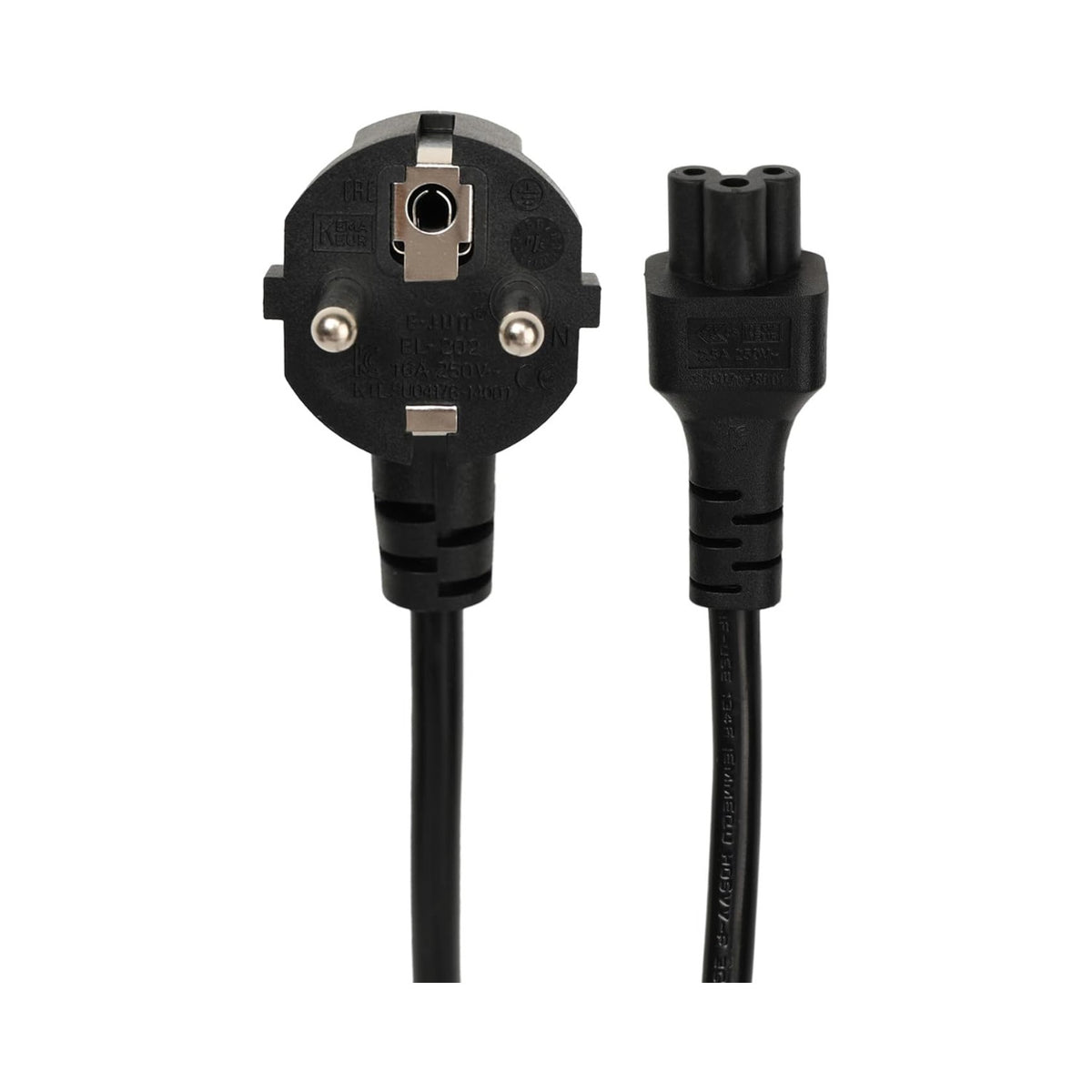 CEE 7/16 EU to IEC C7 Power Cord Black