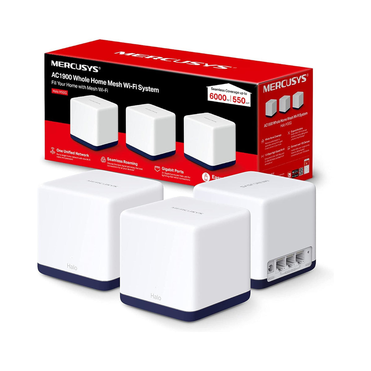 Mercusys Halo H50G Mesh Wi-Fi System (3-Pack)