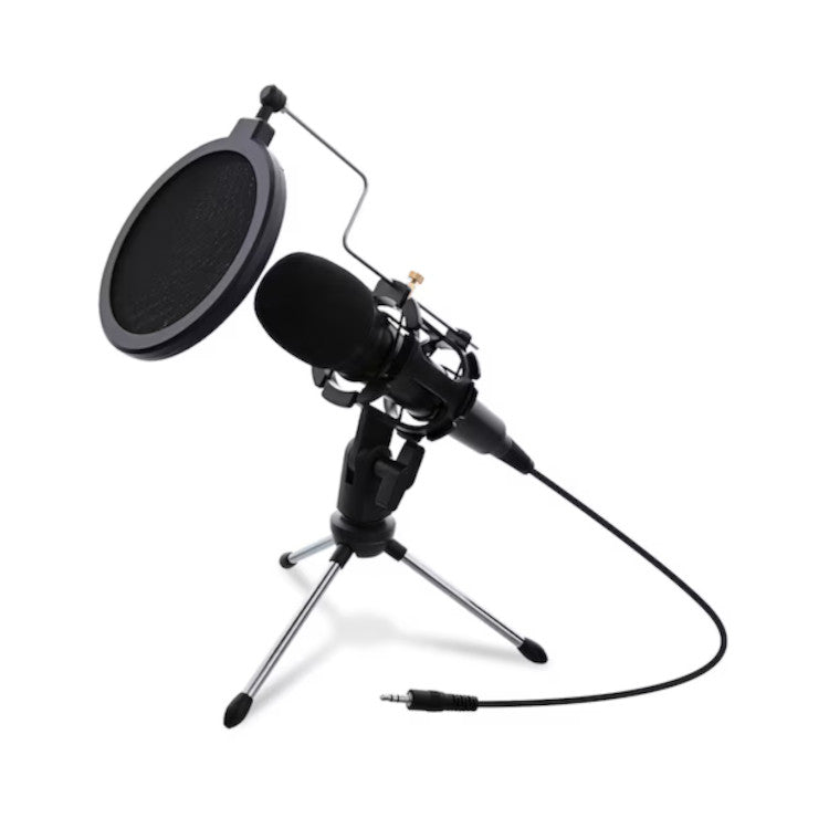 Monster Studio Dynamic Microphone Kit with Tripod Black (7 Pieces)