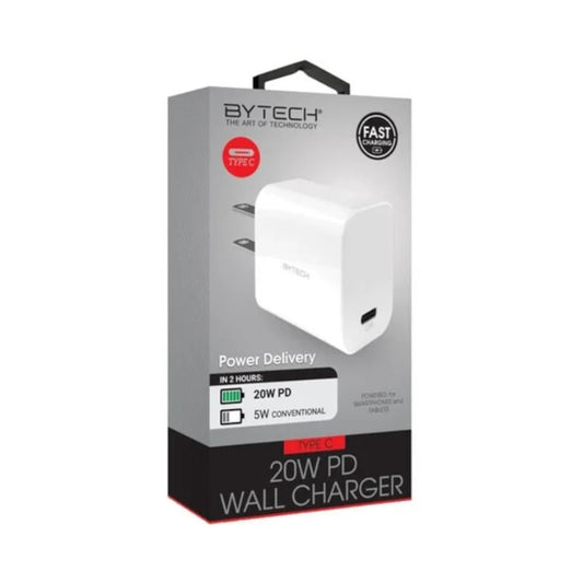 Bytech 20W Wall Charger Retractable USB-C QC3.0