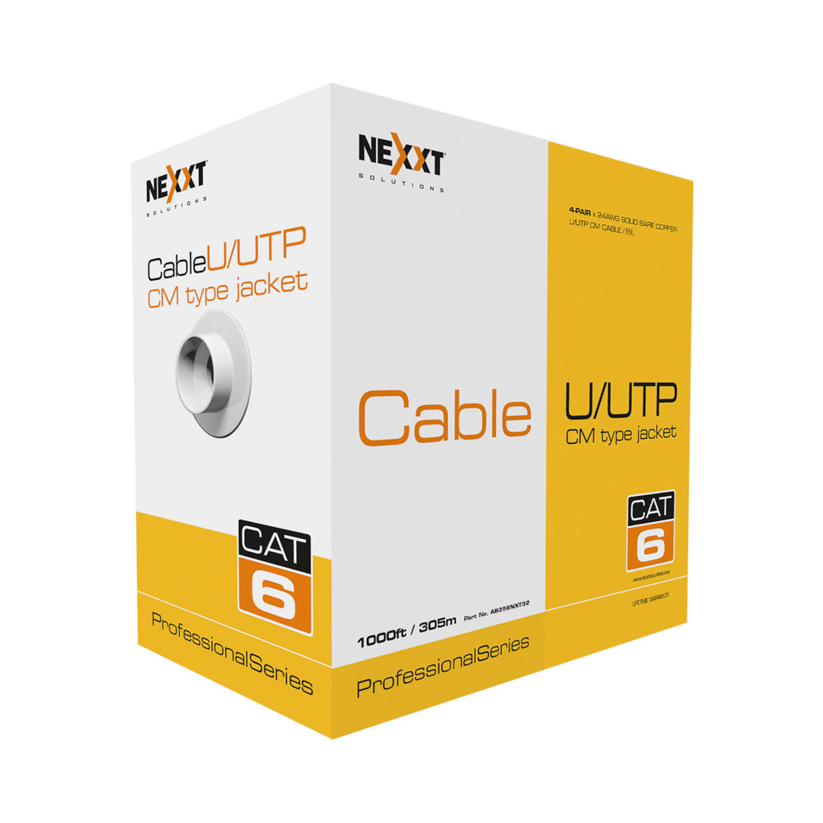 Nexxt Cat6 U/UTP Bulk Cable 305m 1000ft 24AWG Blue