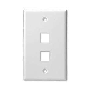 SCP Wall Plate 2 Port White