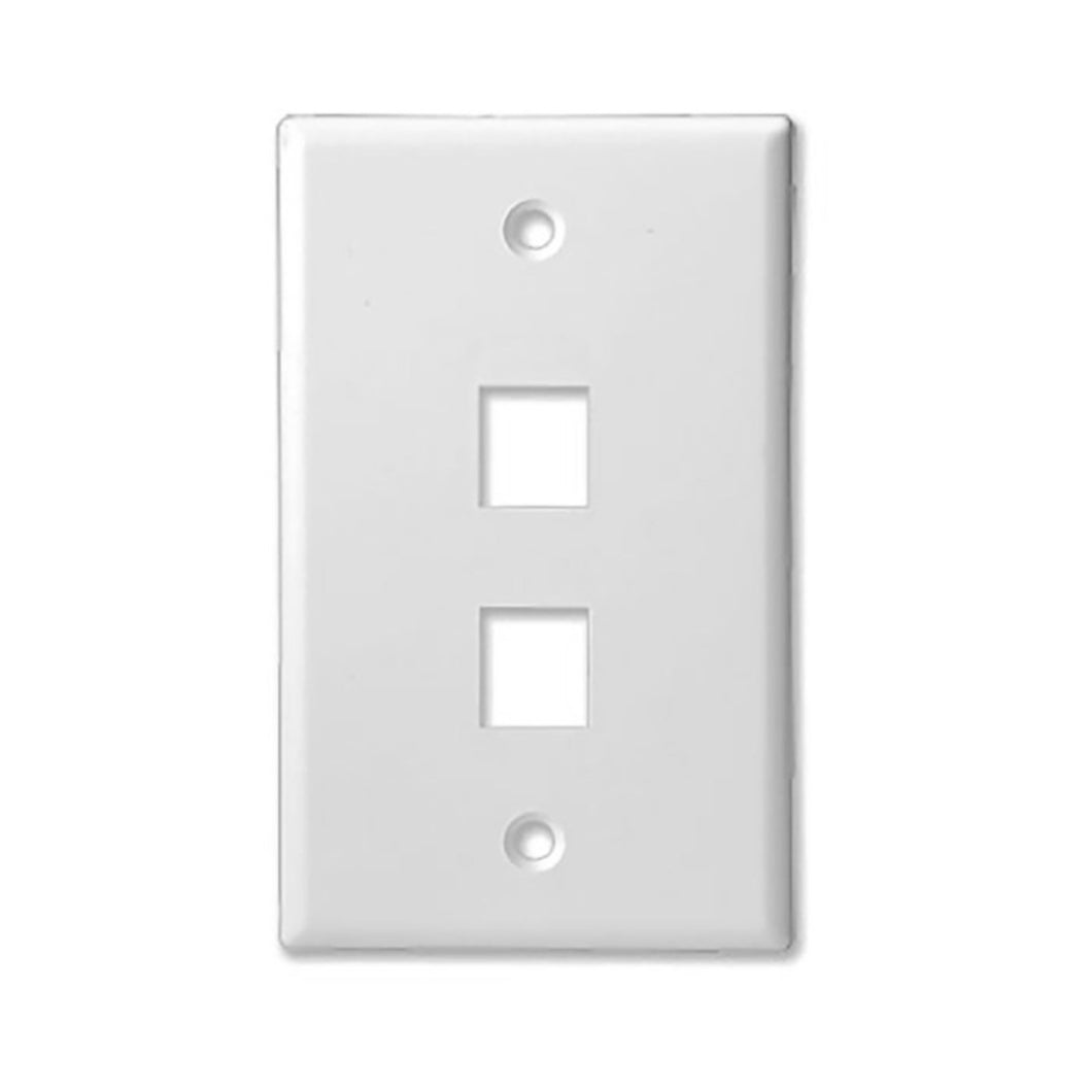 SCP Wall Plate 2 Port White