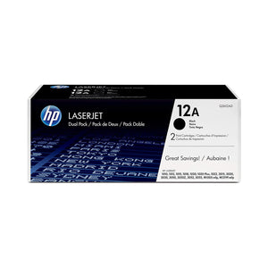 HP 12A 2PK Q2612AD Toner - Black