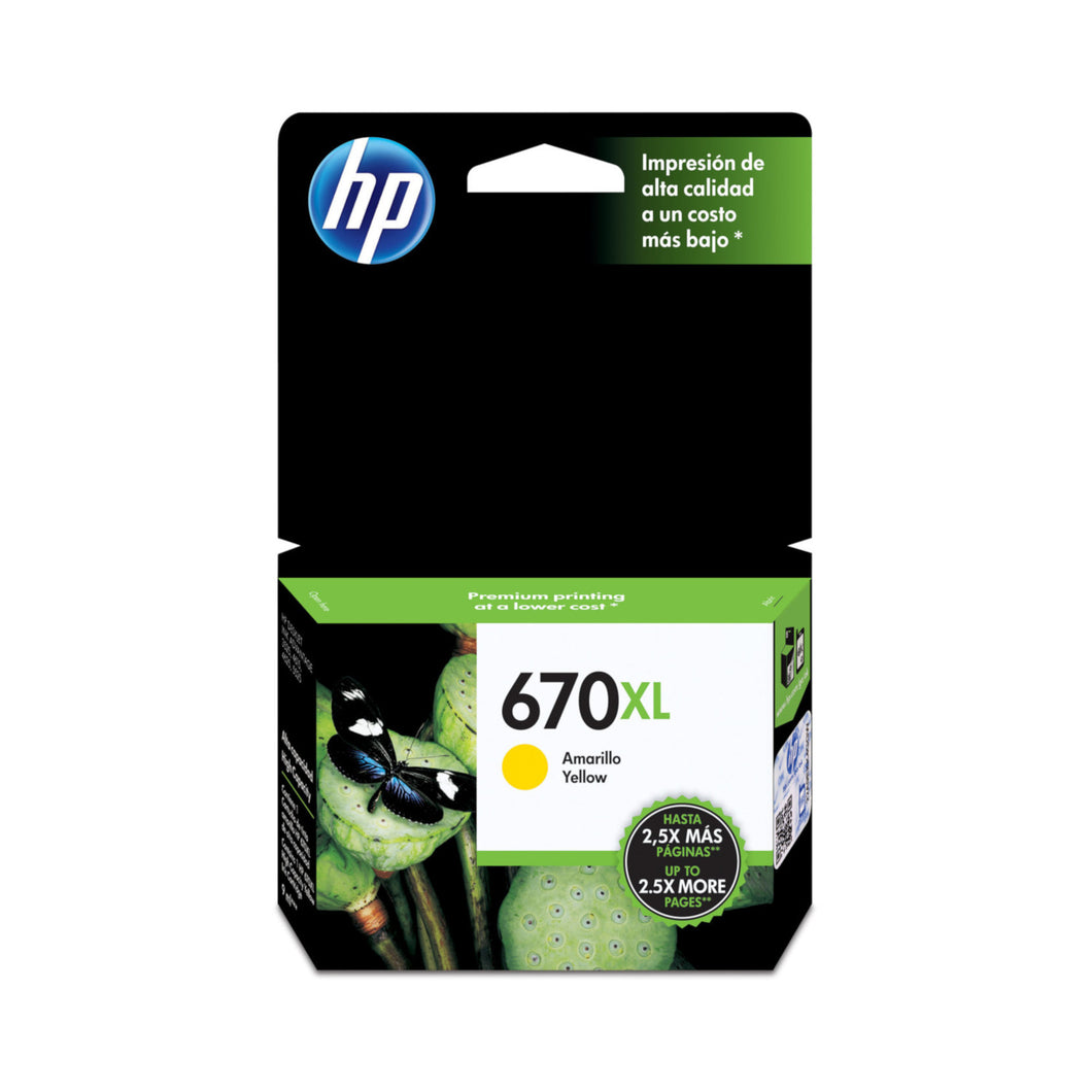 HP 670XL Ink Cartridge - Yellow