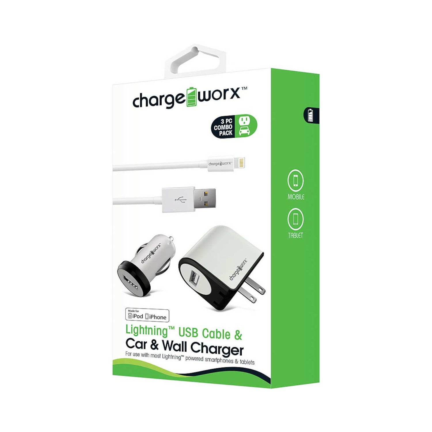 Charge Worx USB Wall Car Charger for Apple WH Better Deals