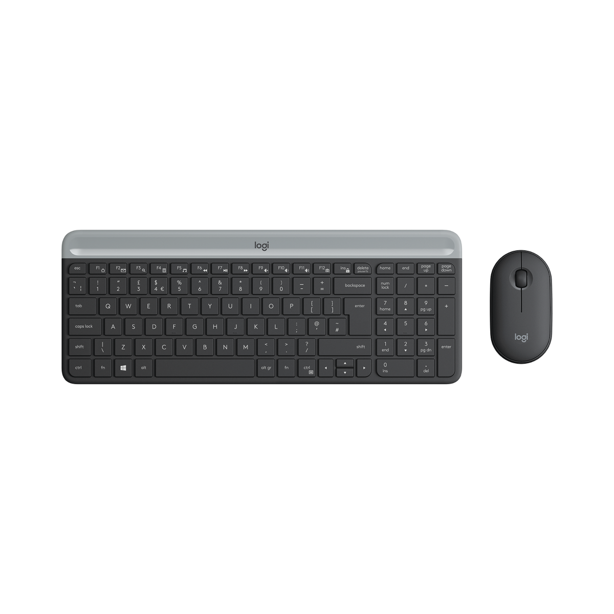 Logitech MK470 Slim Wireless Keyboard and Mouse Set Black