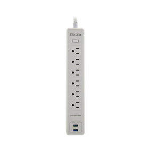 Forza Surge Protector 6 Outlets w USB White