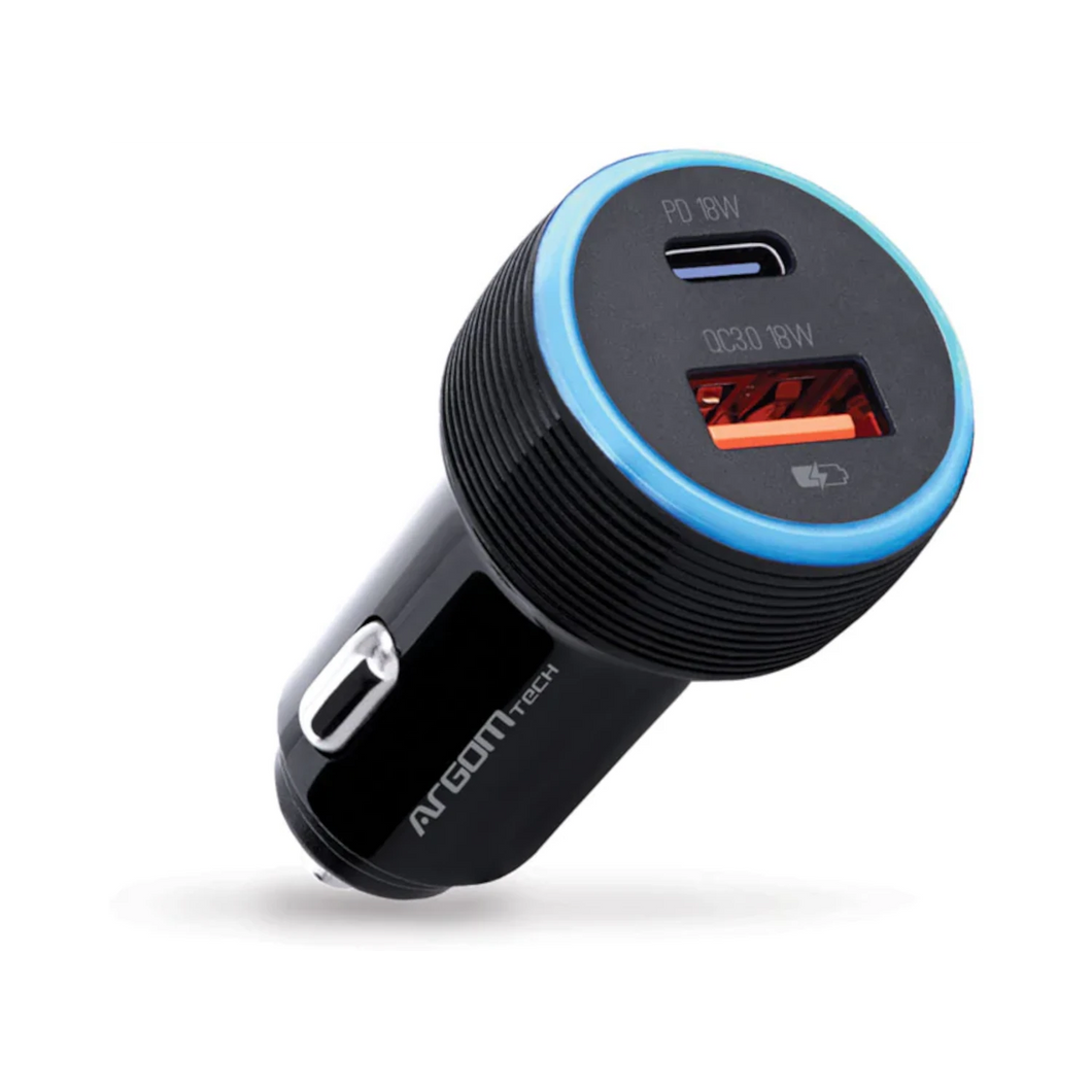 Argom USB-C + USB Car Charger