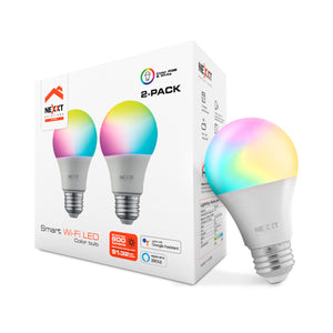 Nexxt Home NHB-C110 2PK Smart LED Bulb RGB Color