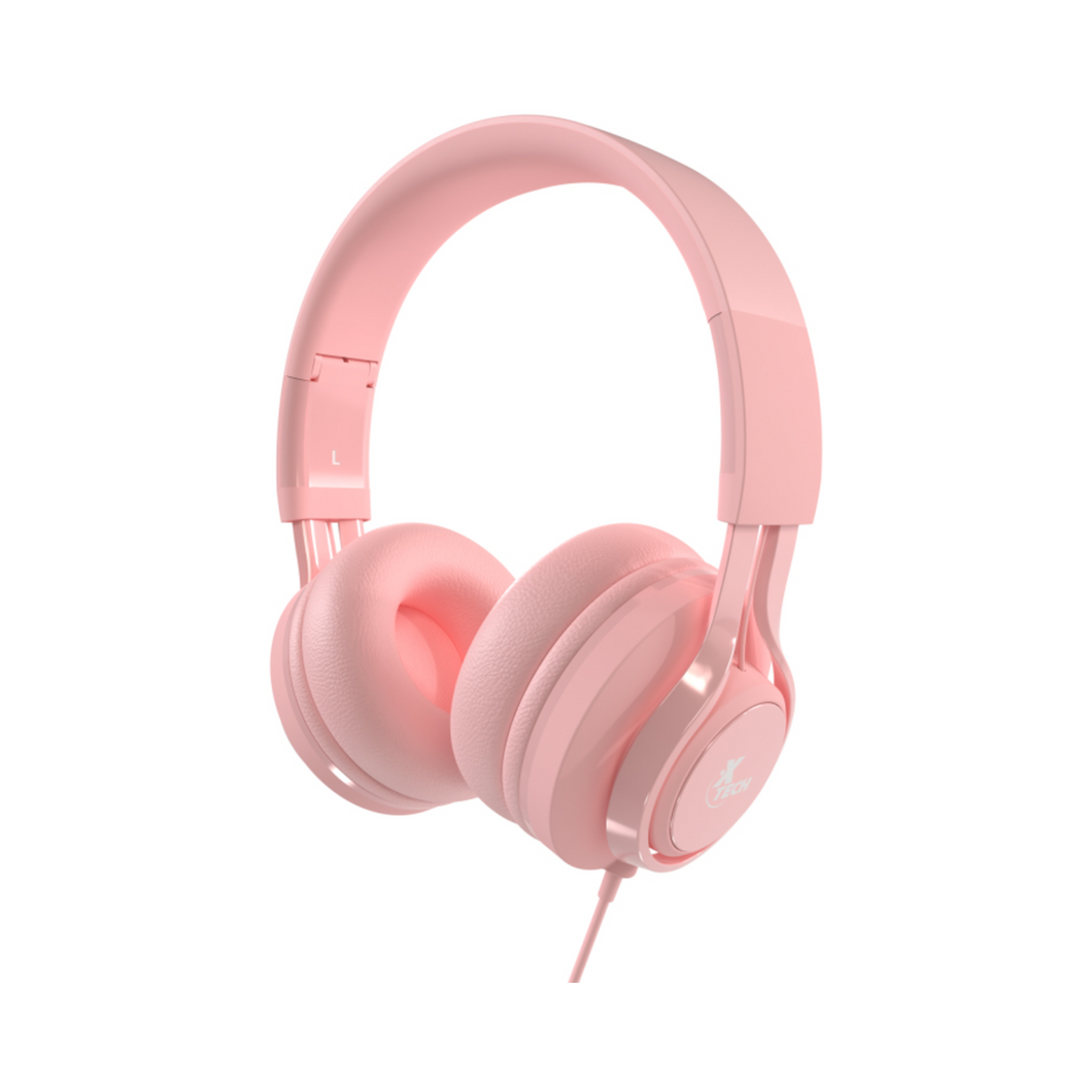Xtech Cutie Kids wired headphones w/mic Pink