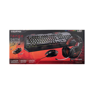 Alpha Gaming Combo Pack Headset Keyboard & Mouse