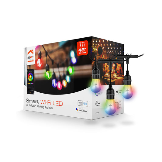 Nexxt Smart Wi-Fi Outdoor String Lights
