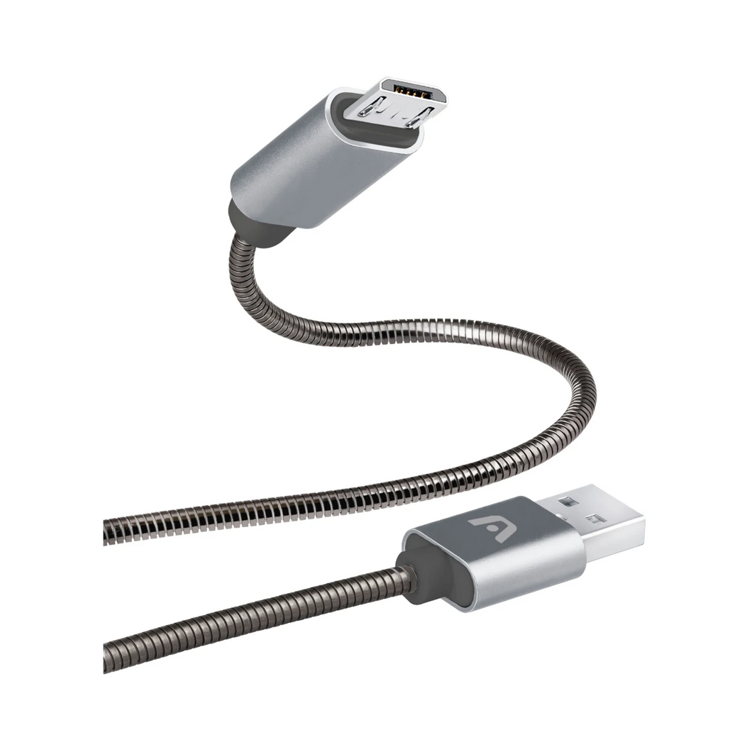 Argom Micro USB to USB 2.0 Metal Braided 3Ft