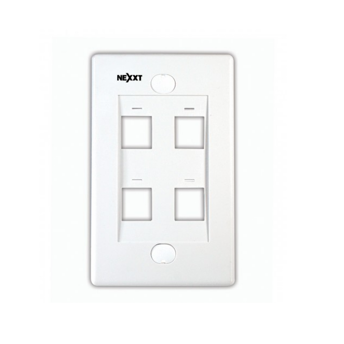 Nexxt Wall Plate 4 Port White