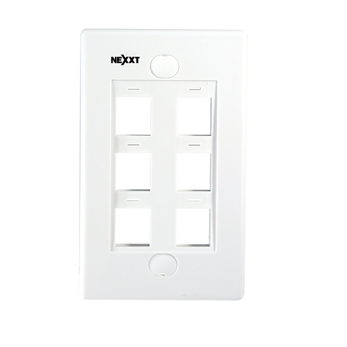 Nexxt 6-Port Network Wall Plate White