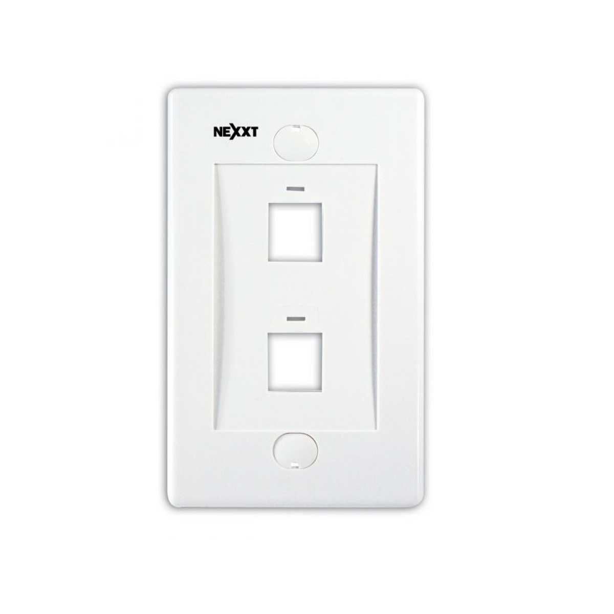Nexxt Wall Plate 2 Port White
